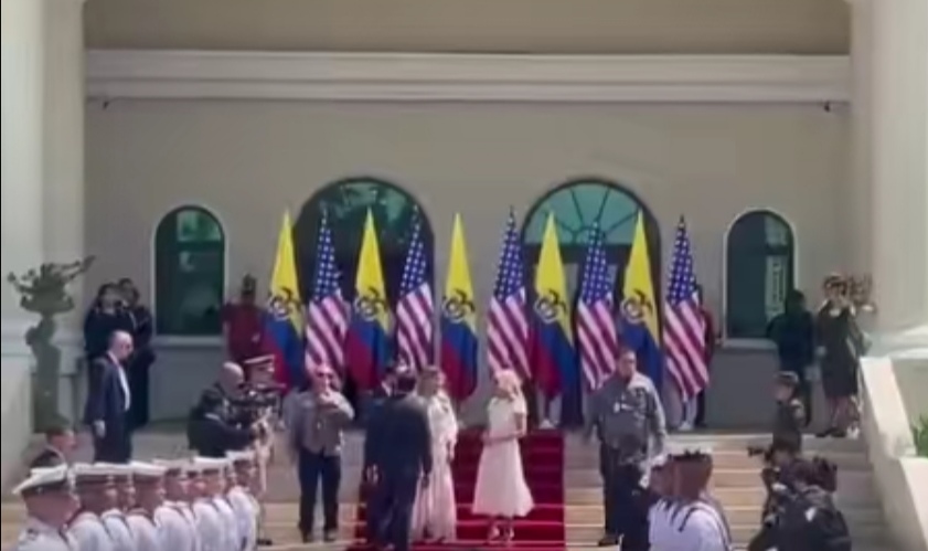 Saludo de Marco Rubio y el Presidente de Colombia.